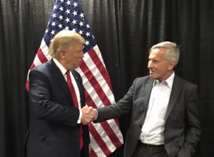 Donald Trump and Sam Carpenter, April 2016